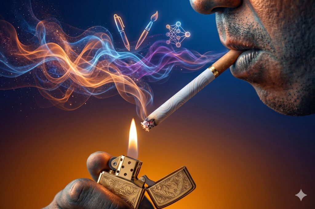 smoke cigarette